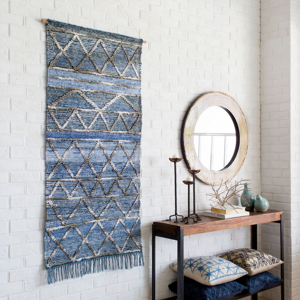 Livabliss Yngve Blue Traditional Decorative Tapestry