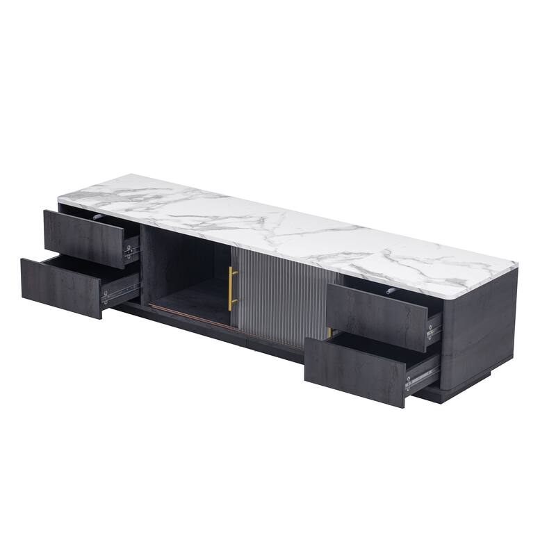 TV Media Console Entertainment Center Storage Cabinet with 4 Drawers