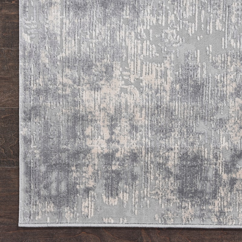 Rustic Textures Distressed Contemporary Abstract Area Rug