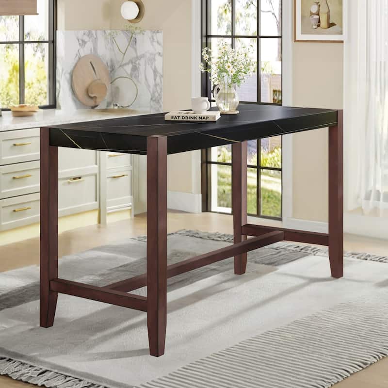 Versatile Counter Height Table for Various Spaces with Modern Design - Black