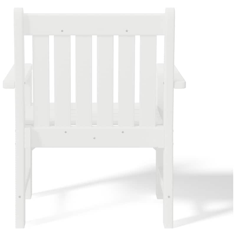 Polytrends Laguna Outdoor Patio 3-Piece Garden Arm Chair Conversation Set With Side Table