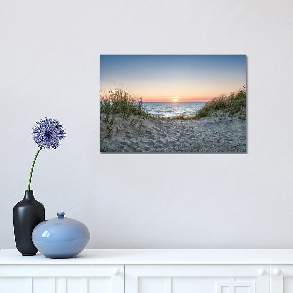iCanvas "Dune beach at sunset" by Jan Becke Canvas Print