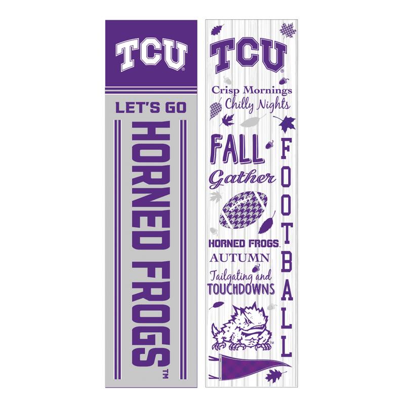 47" Double Sided Seasonal Porch Leaner, Texas Christian University - 47" x 11.25"