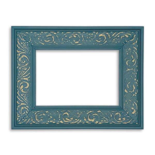 slide 1 of 5, Modern Baroque Teal Frame