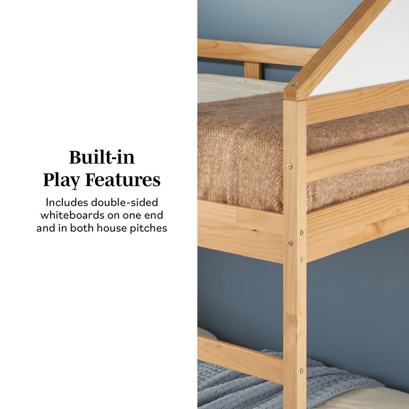Walker Edison Wood Twin over Twin Bunk Bed