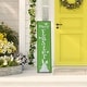 preview thumbnail 10 of 9, Fraser Hill Farm 45-In. HAPPY EASTER Porch Leaner Sign w/Battery-Operated LED Lights, Festive Spring Decoration, Green/White