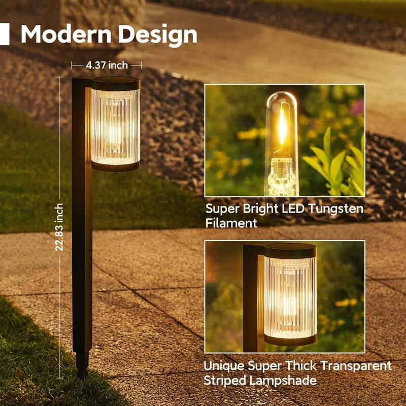 6-Pack Solar Garden Pathway Lights – Bright & Waterproof
