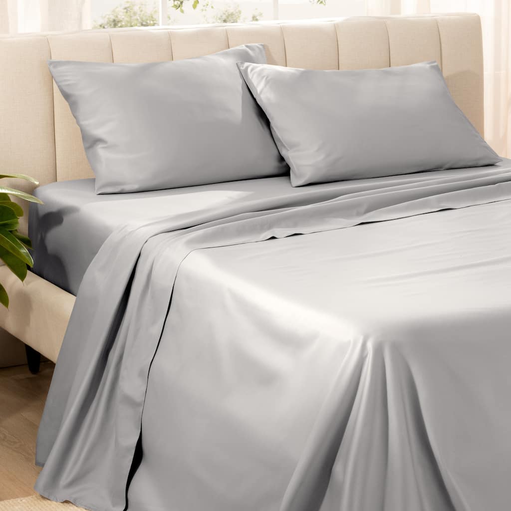 Bare Home Organic Cotton Sheet Set - Silky Smooth Sateen Weave