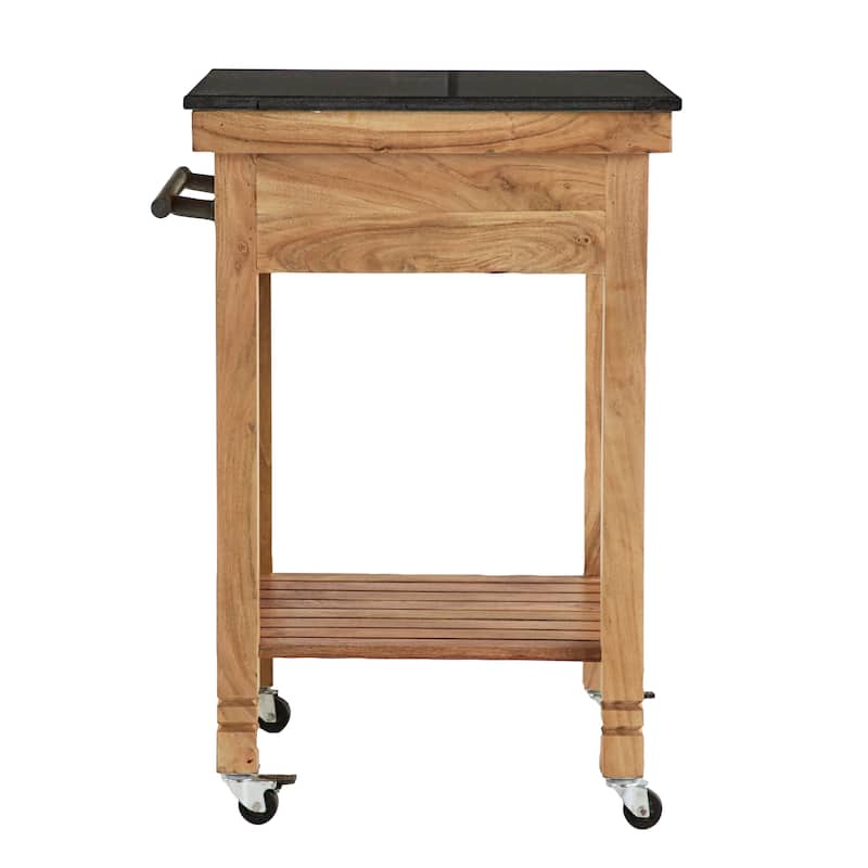 Brown Wood Coastal Kitchen Cart 35 x 25 x 23 - 25 x 23 x 35