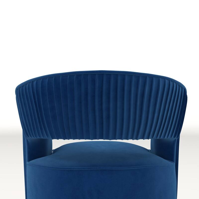 SEYNAR Modern Glam Velvet 360 Degree Swivel Open-Back Accent Armchair Set of 2