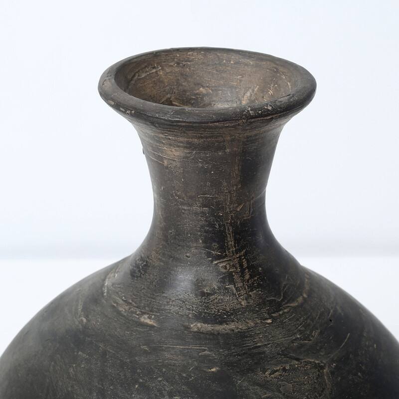 Approx. 10" H Charcoal Gray Pitcher Vintage Style (3" opening)