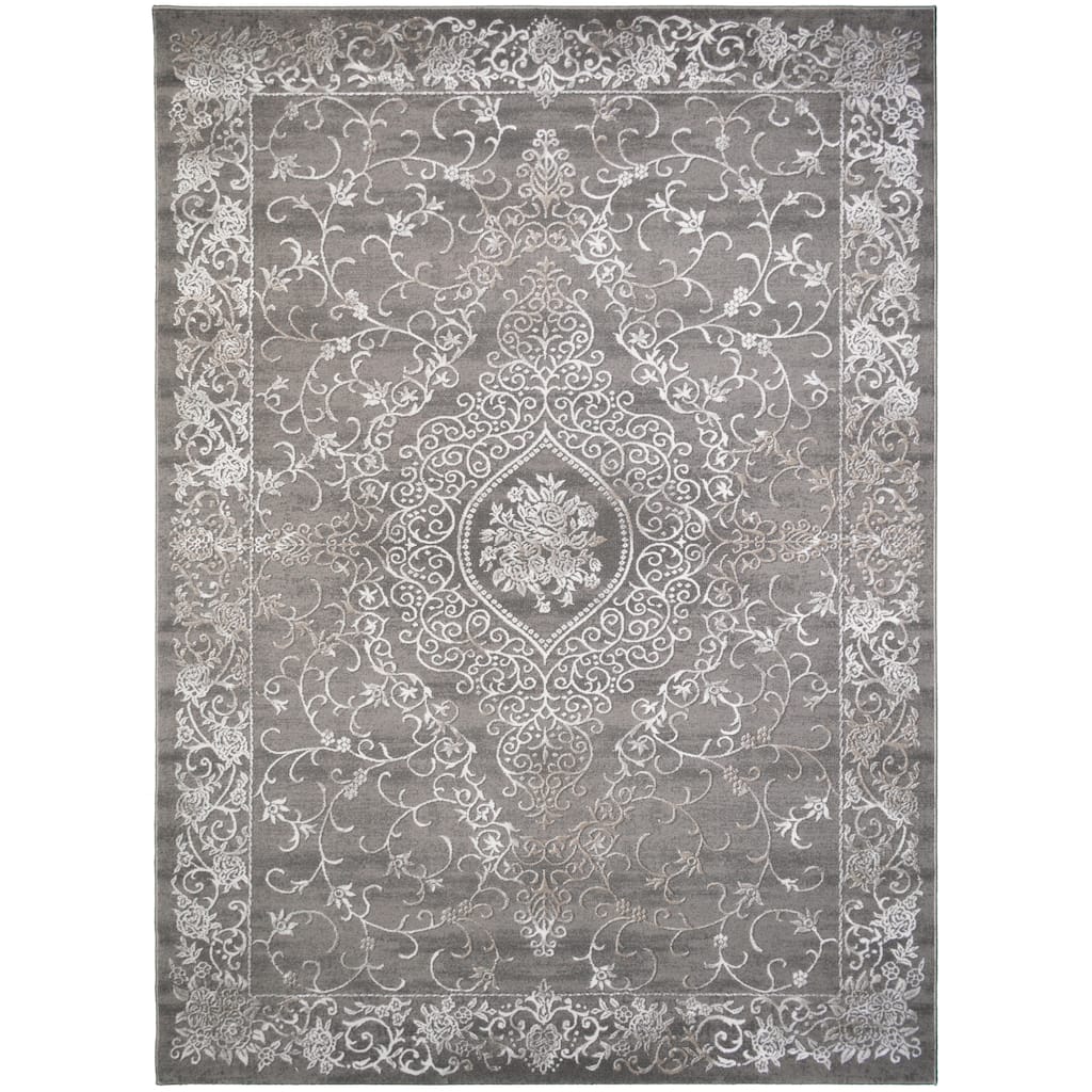 Everest Athena Gray Traditional Area Rug
