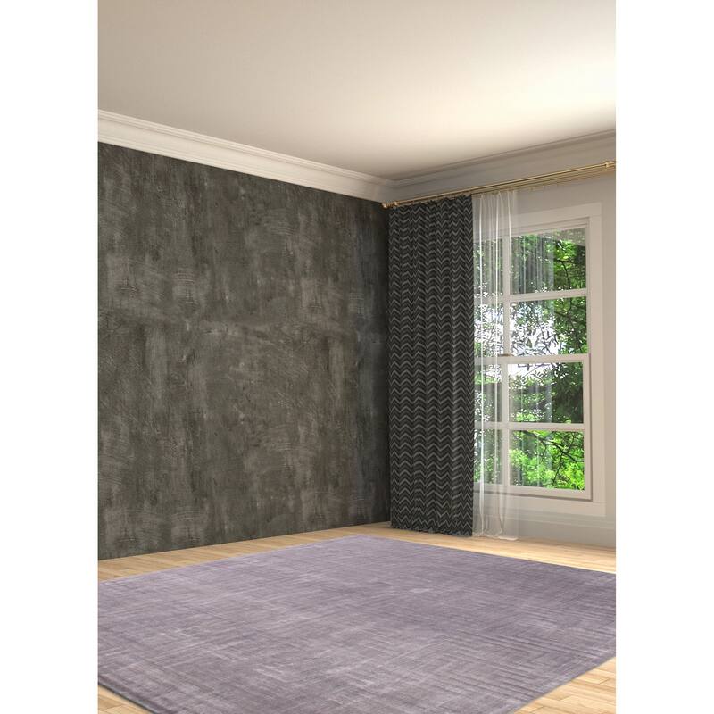 ECARPETGALLERY Hand Loomed Shimmer Grey Viscose Rug - 7'8 x 9'7