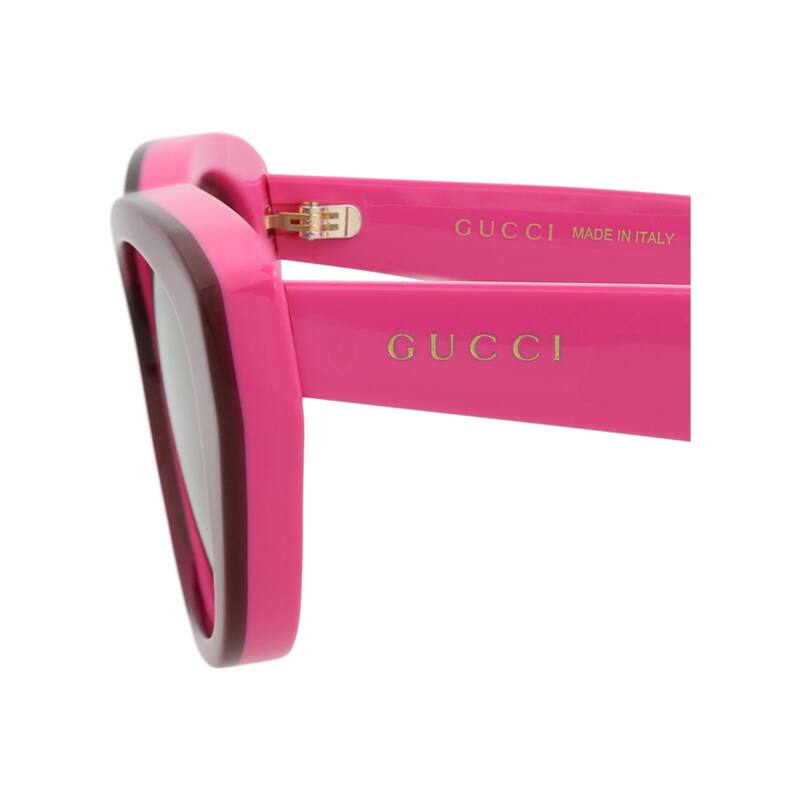 Gucci Cat Eye-Frame Recycled Acetate Sunglasses - Burgundy Fuchsia Red - NS