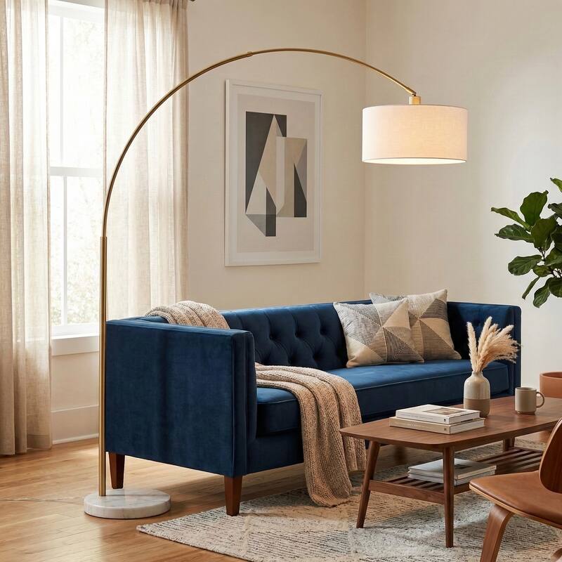 Radiant Harmony Arch Brass Floor Lamp