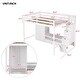 preview thumbnail 3 of 8, Full Size Loft Bed with Wardrobe, Table and Staircase, White