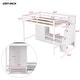 preview thumbnail 3 of 12, Multi-Functional Full Size Loft Bed Frame with Wardrobe, Low Storage Table and Storage Staircase, Health & Safe, White