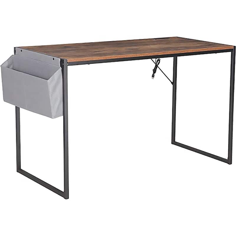 JJS Compact Computer Desk - Simple Modern Writing Desk for Small Spaces, Home Office & Student Study