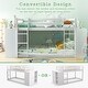 preview thumbnail 8 of 8, Twin Size Bunk Bed with Convertible Bookcase and Ladder-White
