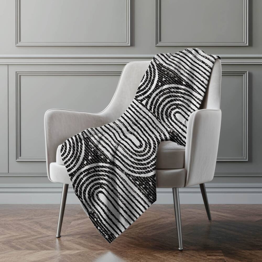 Premium Machine Washable Contemporary Sherpa Throw Blanket