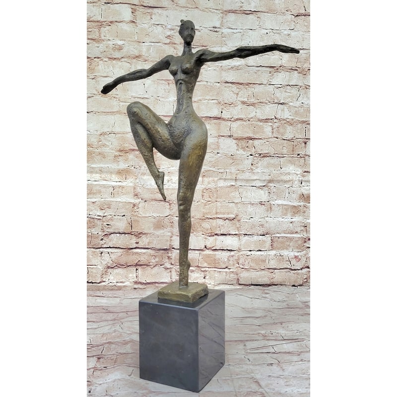 Original Signed Real Bronze Female Fertility Goddess Statue Sculpture Abstract