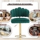 preview thumbnail 24 of 36, HOMEFUN Velvet Swivel Adjustable Height Scallop Bar Stools With Footrest(set of 2)