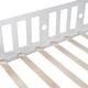 preview thumbnail 9 of 10, Kids Twin Size Bed Frame with Storage Bookcase, Wood Multi-Functional Platform Bed w/ Built-in Desk and Matching Chair, White
