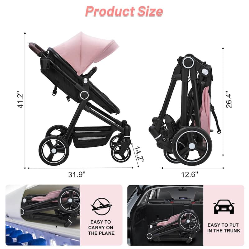 Convertible Baby Stroller for Toddler 1-3