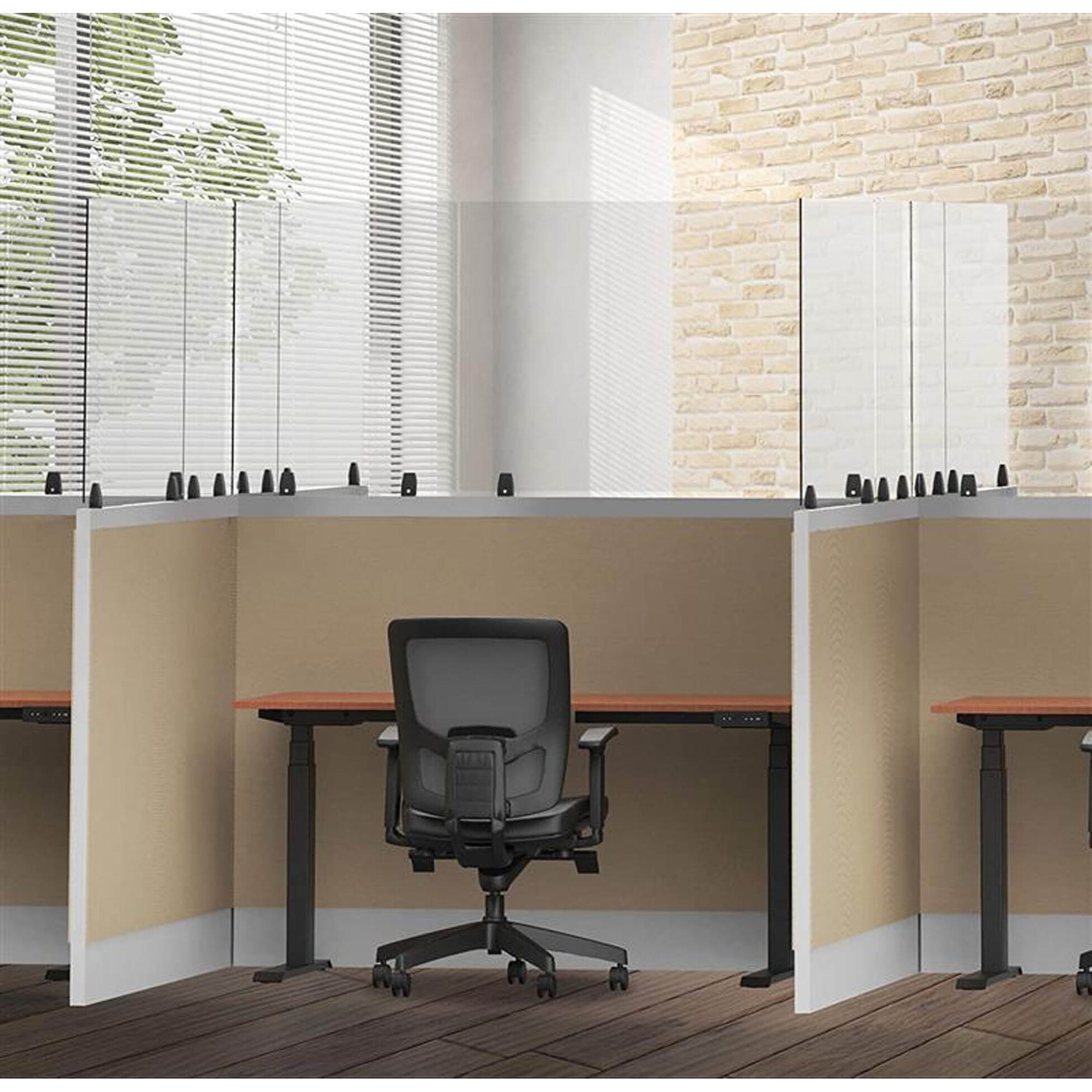 Shop Black Friday Deals On Offex Clear Cubical Desktop Panel Protective Acrylic Shield And Sneeze Guard Portable Desk Divider For Desks Tabletops 24 Overstock 31685342 30 X24