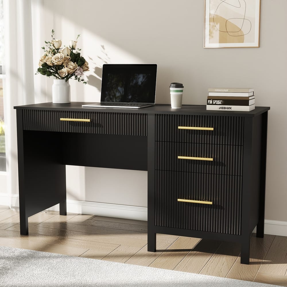 54W Executive Desk Home Office Desk with File Drawer