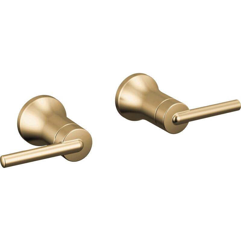 Delta H557 Trinsic Bathroom Faucet Wall Mounted Lever Handles - Champagne Bronze - Champagne Bronze