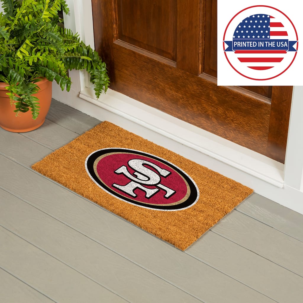 Coir Door Mat, 16"x 28", San Francisco 49ers - 28" x 16"