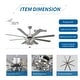 preview thumbnail 5 of 20, Chichoice 65" Industrial Caged Ceiling Fan with Light and Remote, 6-Speed DC Motor Large Ceiling Fan