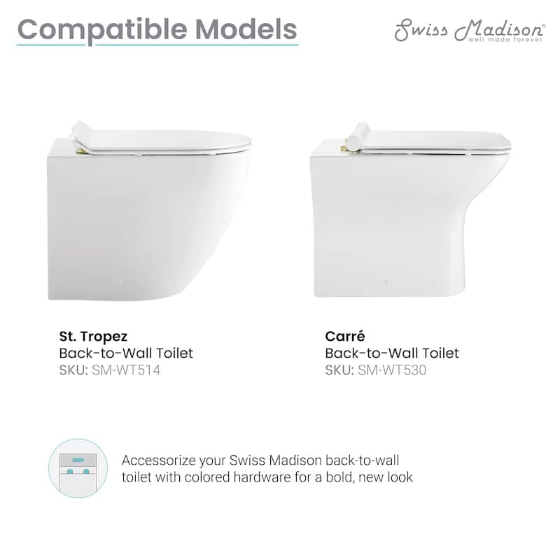 Toilet Hardware Brushed Gold For Wall Hung Toilets