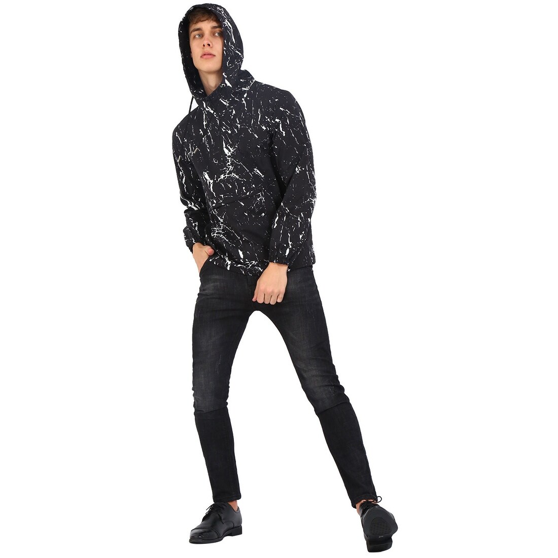 paint splatter hoodie mens