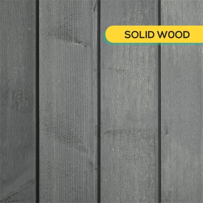 Outdoor Garden Storage Shed with Fir Wood, Double Lock Doors - 55" L x 19.75" D x 63.75" H
