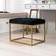 preview thumbnail 23 of 74, Upholstered Tufted Velvet Ottoman, Modern End of Bed Bench with Golden Metal Frame, Entryway Footrest Stool