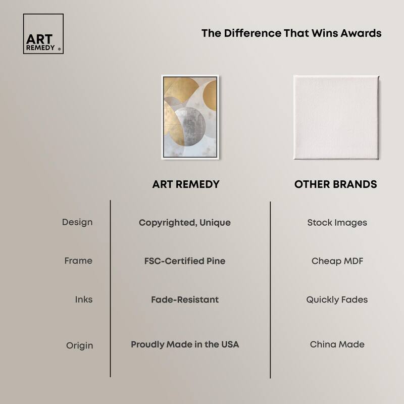Golden Orb I Canvas by Art Remedy
