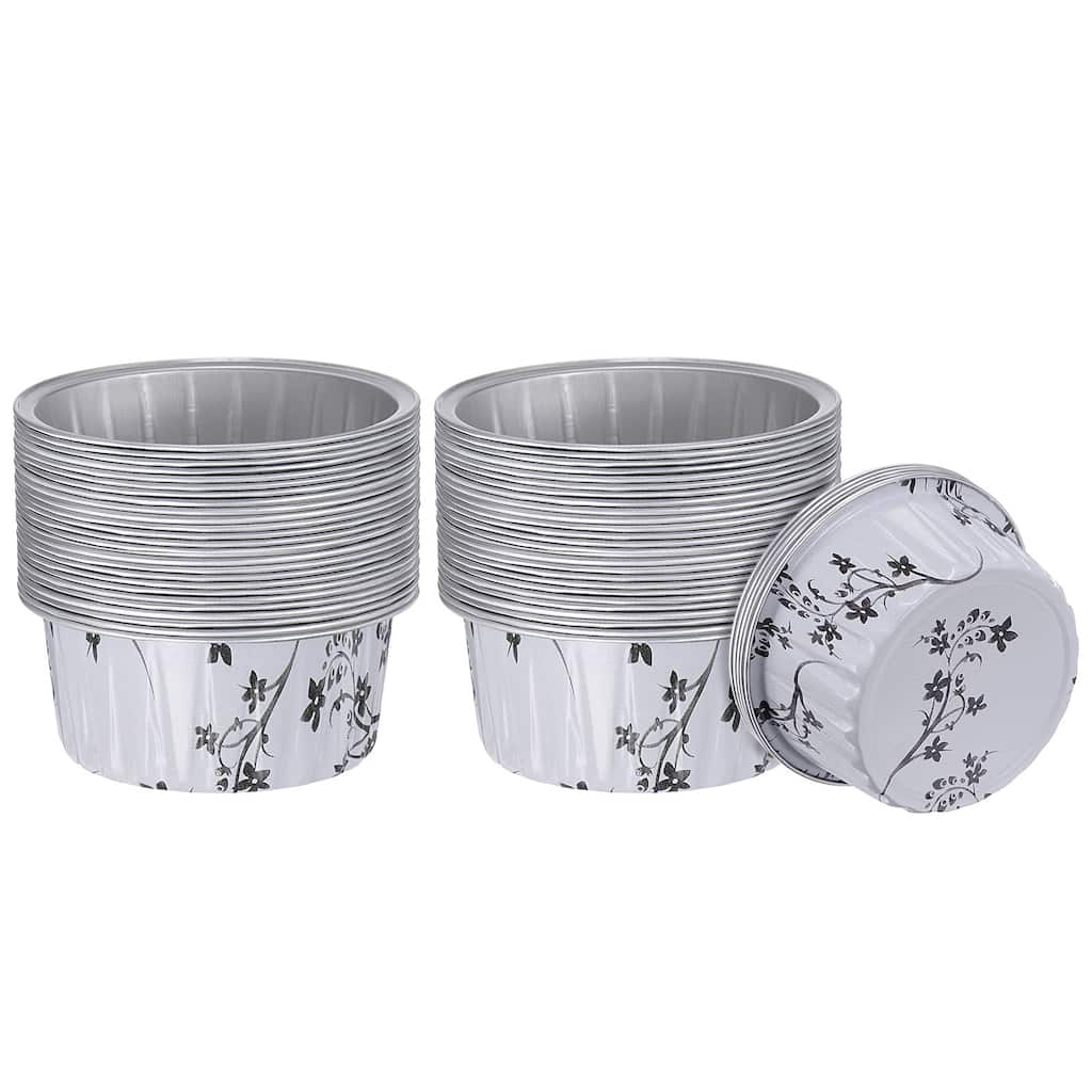 Black Plum Cupcake Cups, 66x36x85mm Aluminum Foil Standard Cupcake Liners - Black Plum