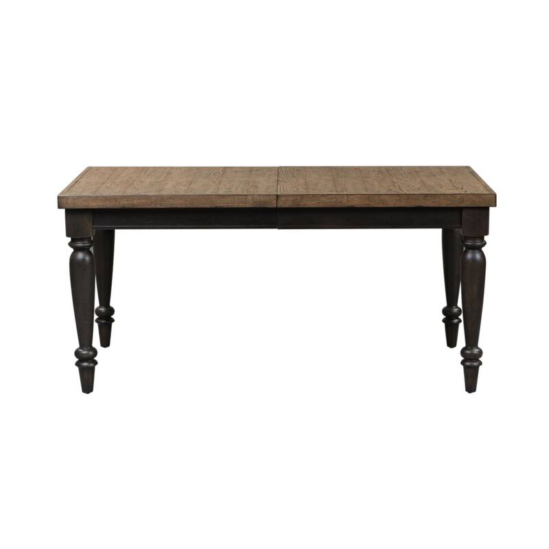 Harvest Home Chalkboard Rectangular Leg Table - Black