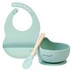 preview thumbnail 2 of 9, Nordic Silicone Wave Wave Bowl & Bib Feeding Set
