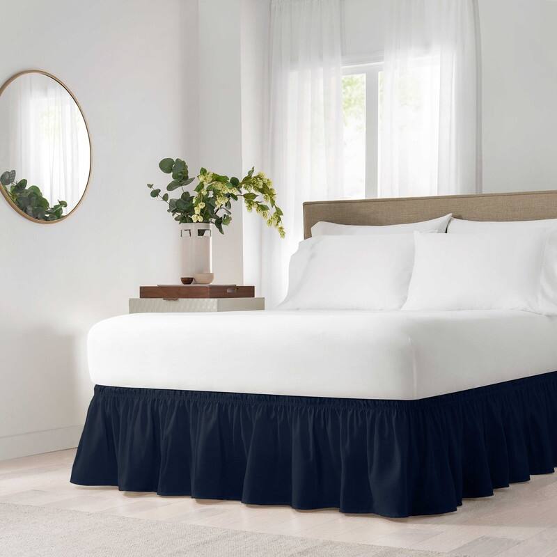 EasyFit Wrap Around Solid Ruffled Bed Skirt