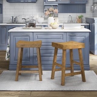 Howler Transitional 24-inch Saddle Stool (Set of 2) by Furniture of America