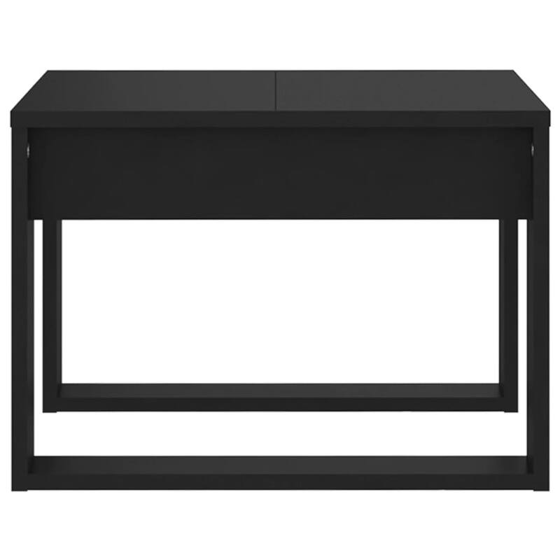 vidaXL Side Table Black Engineered wood 19.7x19.7x13.8 in Side Table - 19.7 x 19.7 x 13.8 in