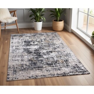 Modern Style Rectangle Rug with Abstract Pattern - 67' X '47' X '0.35 ...