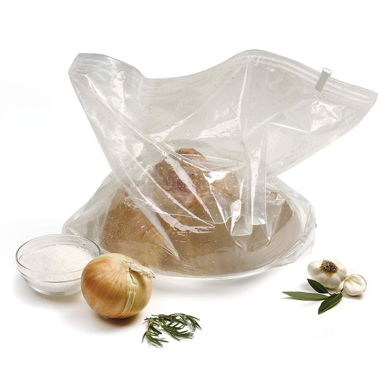 Norpro 24" x 24" Heavy Duty Double Zipper Turkey / Meat Brining Bag - Holds Up to 25 lbs - 1 Bag