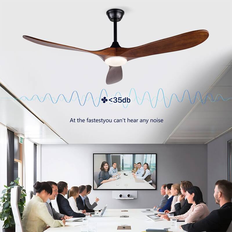 52" Ceiling Fans w/ lights and Remote Control, 18W Led Light, Reversible DC Motor