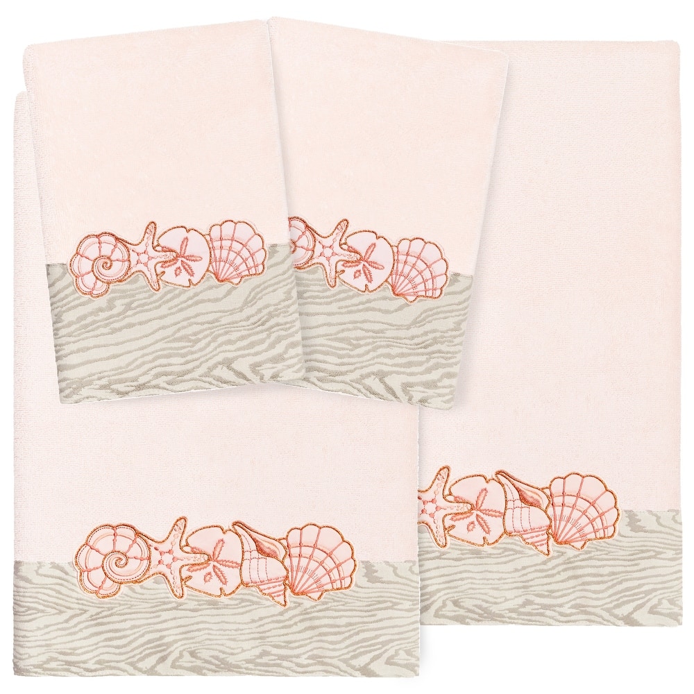 Authentic Hotel and Spa Shell Row 4 PC Towel Set