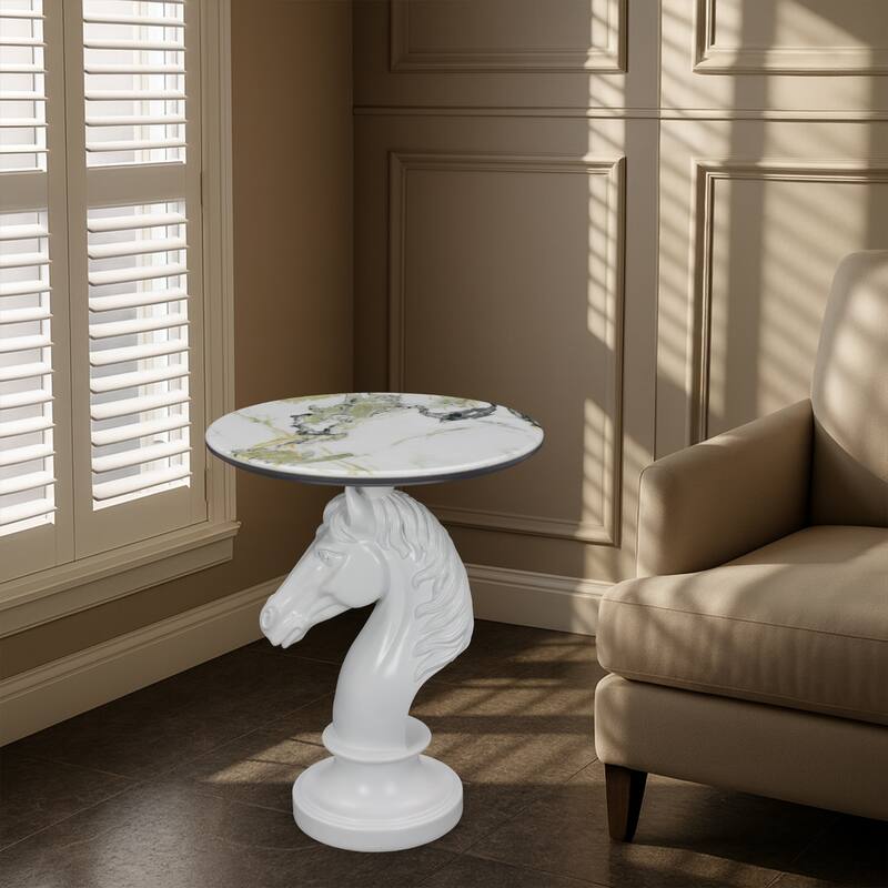 Horse Head Accent Table Animal Statue End Tables Livingroom