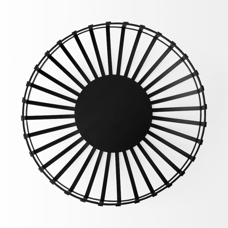 Emilio Black Metal Slated Bowls (Set of 2)